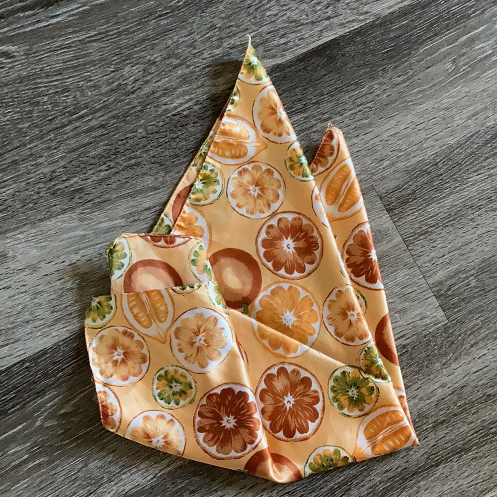 Silky Fruity Scarf Headpiece